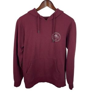 O’Neill | Burgundy White Double Sided Logo Standard Fit Hooded Sweatshirt